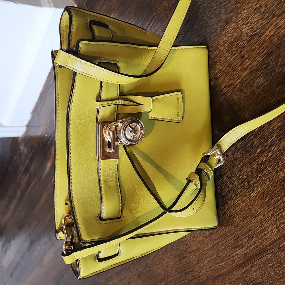 Lime Green Michael Kors compact bag
